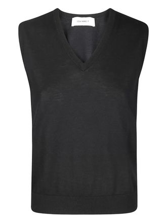 Lisa Yang Gilet in cashmere con scollo a V - Nero