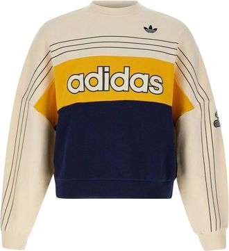adidas Varsity Crew - Heren - Sportshirts - Veelkleurig - M - Katoen - Fitness
