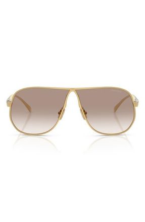 Miu Miu 66mm Oversize Pilot Sunglasses in Gold/Clear Gradient Brown at Nordstrom