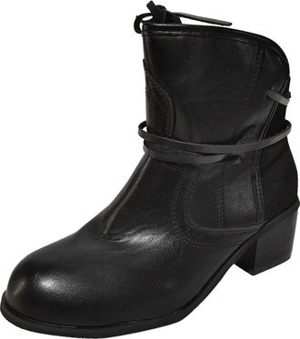 Generic Boots Fashion Round Womens Toe Winter Squared Heel Womens Boots Heeled Tall Boots Women (Black, 4.5)