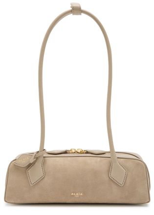 Alaia Le Teckle Small Leather and Suede Shoulder bag - Grey - One Size