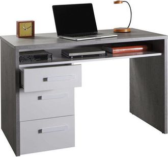 Composad Scrivania mod. mipiace cm 110X60 h. 77 cemento e laccato bianco