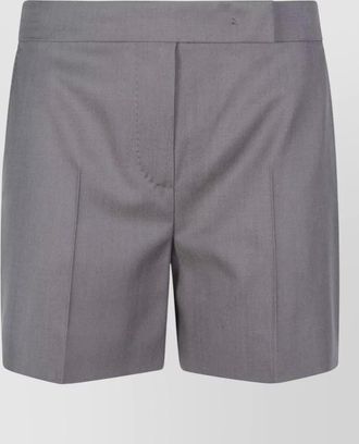 Max Mara tailored shorts belt loops buttoned back pockets