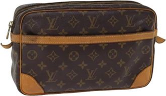 Louis Vuitton Pre-owned Canvas clutches - Dames - Vintage Clutch - Bruin - ONE Size - Leer - Vintage