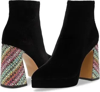 Blue by Betsey Johnson Blue by Betsey Johnson Raylan Boots Womens Black Rhinestone Bootie LION151