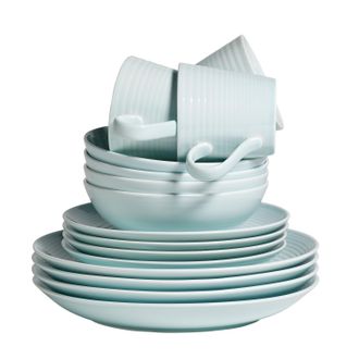 Royal Doulton Gordon Ramsay Maze Dinnerware Set Blue, Boxed 16 Piece Set