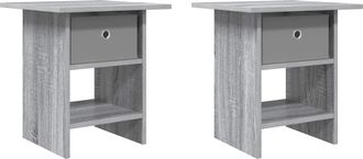 vidaXL Mesita De Noche 2 Uds. Gris Sonoma 41 X 40 X 45 Cm Vidaxl