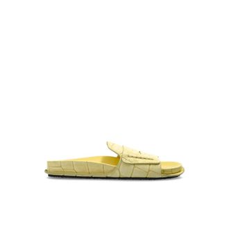 Jacquemus Sliders, female, Yellow, Size: 10 US Suede Slides