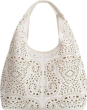 Melie Bianco Womens Farrow Small Vegan Leather Tote Bag In Ivory