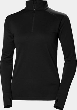 Helly Hansen Womens Lifa Tech Lite Half Zip Top In Black