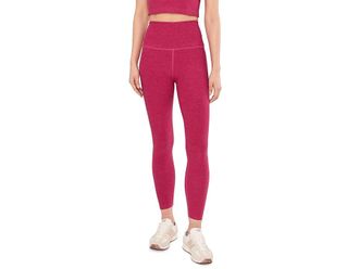 Beyond Yoga Spacedye Caught In The Midi High-Waisted Legging Womens Casual Pants Sangria Heather : 2XS (US Womens 0-2), Polyester/Elastane