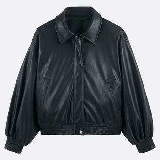 La Redoute Collections Kort jack van imitatieleer, ritssluiting, tussenseizoen