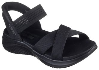 Skechers Sandale SKECHERS ULTRA FLEX 3.0-NEVER BETTER, Damen, Gr. 40, schwarz, Textil, unifarben, Schuhe Sandale, Freizeitschuh, Schlupfschuh mit Slip-ins Funk