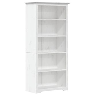 Berkfield Home Bookcase BODO White 80x38x180 cm Solid Wood Pine 5-Tier | Size: 80 x 38 x 180 cm