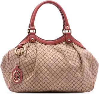 Gucci 2016-2025 medium Diamante Sukey canvas shopper - Bruin