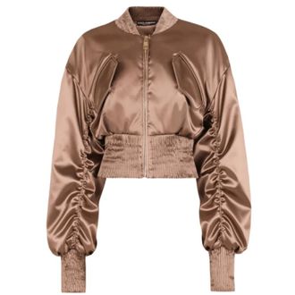 Dolce & Gabbana Dames, Jassen, Beige, Maat: XS Nylon