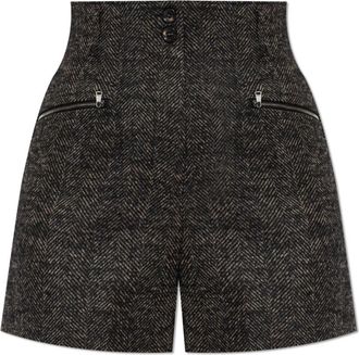 Max Mara Bolzano shorts - Dames - Bermuda - Bruin - XS - Wol - Korte Broeken