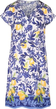 Vera Mont Kleedjes, Dames, Veelkleurig, 2Xl, Bloemige zomerjurk met kapmouwen