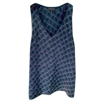 Rag & Bone Rag & Bone Navy Printed Sleeveless Top Size S