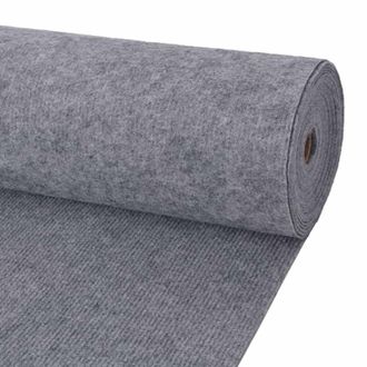 vidaXL Alfombra Gris 1,2 X 10 M Poli&eacute;ster Vidaxl
