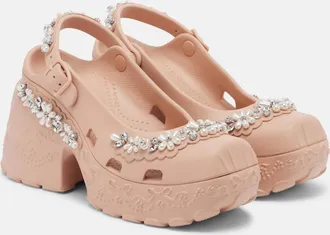Simone Rocha x Crocs embellished slingback pumps