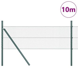Berkfield Home Hexagon Fence Green 0.8x10 m Steel