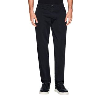 A|X Armani Exchange Slim-Fit Cotton Blend Trousers - Black