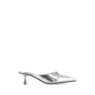 Jimmy Choo London Heeled Mules, female, Gray, Size: 8 US Scarlett Mule 50