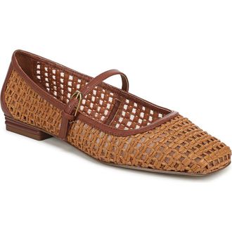 Franco Sarto Tinsley Mary Jane Flat in Wicker Brown at Nordstrom, Size 7.5
