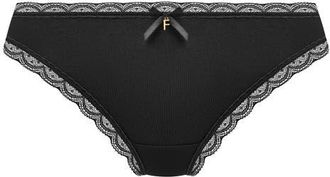 Freya Flirt Lace Trim Briefs in Black at Nordstrom, Size X-Large