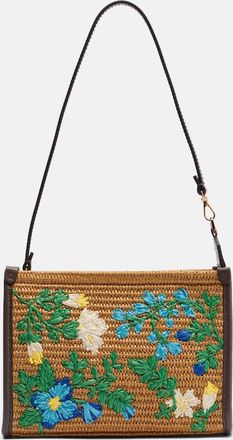 Etro Bolso al hombro de rafia floral