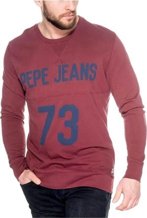 Pepe Jeans London Lange Mouw Puppet T-shirt - Heren - Sweatshirts - Rood - S - Katoen - Hoodies & sweatvesten