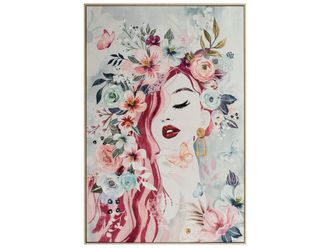 Schubiger M&ouml;bel Bild Modische Dame mit Blumen