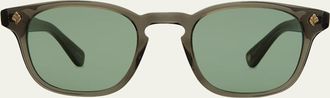 Garrett Leight Mens Ace Acetate Square Sunglasses