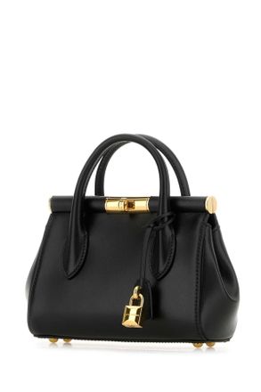 Dolce & Gabbana Womens Black Leather Marlene Handbag Nero Borse A Mano Bag