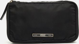 Gianfranco Ferre Black Leather And Nylon Clutches