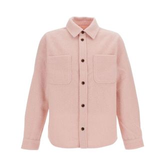 Les Deux Sovracamicia in Boucl&eacute; - - Jackets - Uomo - Rosa - M