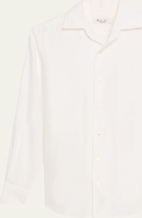 Loro Piana Andre Button Down Linen Solaire Shirt