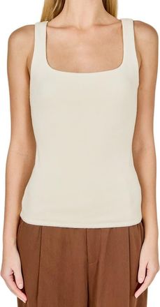 endless rose Rib Tank in Cream at Nordstrom, Size X-Small