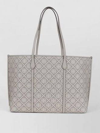 Tory Burch monogram shoulder tote bag structured silhouette