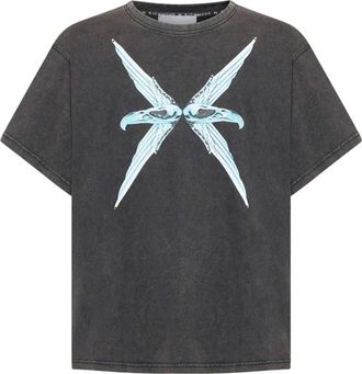 John Richmond Graphic T-shirt - Heren - T-shirts - Grijs - S - Katoen - Tops