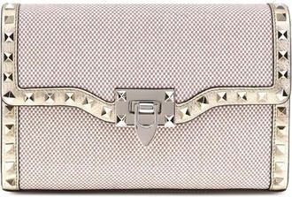 Valentino Garavani Small Canvas Rockstud Shoulder Bag