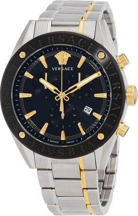 Versace V-Chrono Chronograph Quartz Black Dial Mens Watch VEHB00619