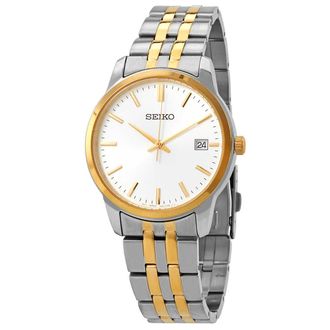 Seiko Essentials Quartz White Dial Mens Watch SUR402