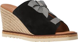 Andr&eacute; Assous Mason Wedge Sandal in Black at Nordstrom, Size 10