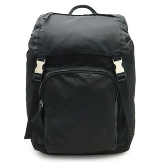 Prada Vintage, unisex, Zwart, ONE Size, Nylon, Pre-owned Nylon Rugzak
