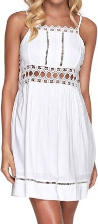 Jets By Jessika Allen Nouveau Square Neck Lace Panelled Beach Dress In White