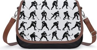 Generic Hockey Players Crossbody Bags for Women Shoulder Messenger Bag Purse Handbags