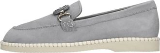 Hogan Su&egrave;de Moccasins - Dames - Loafers - Blauw - 38 1/2 EU - Su&egrave;de - Schoenen