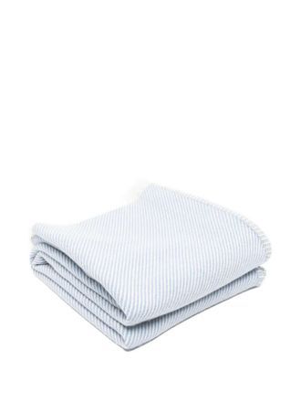 Eleventy Gestreepte deken (130 cm x 190 cm) - Blauw
